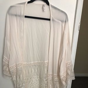 Xhilaration Sweaters - Target Off-White kimono with fringes Xhilaration Sweaters - Target Off-White kimono with fringes
